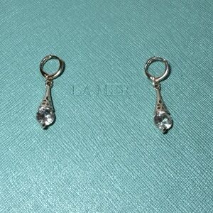 Silver Crystal drop Earrings